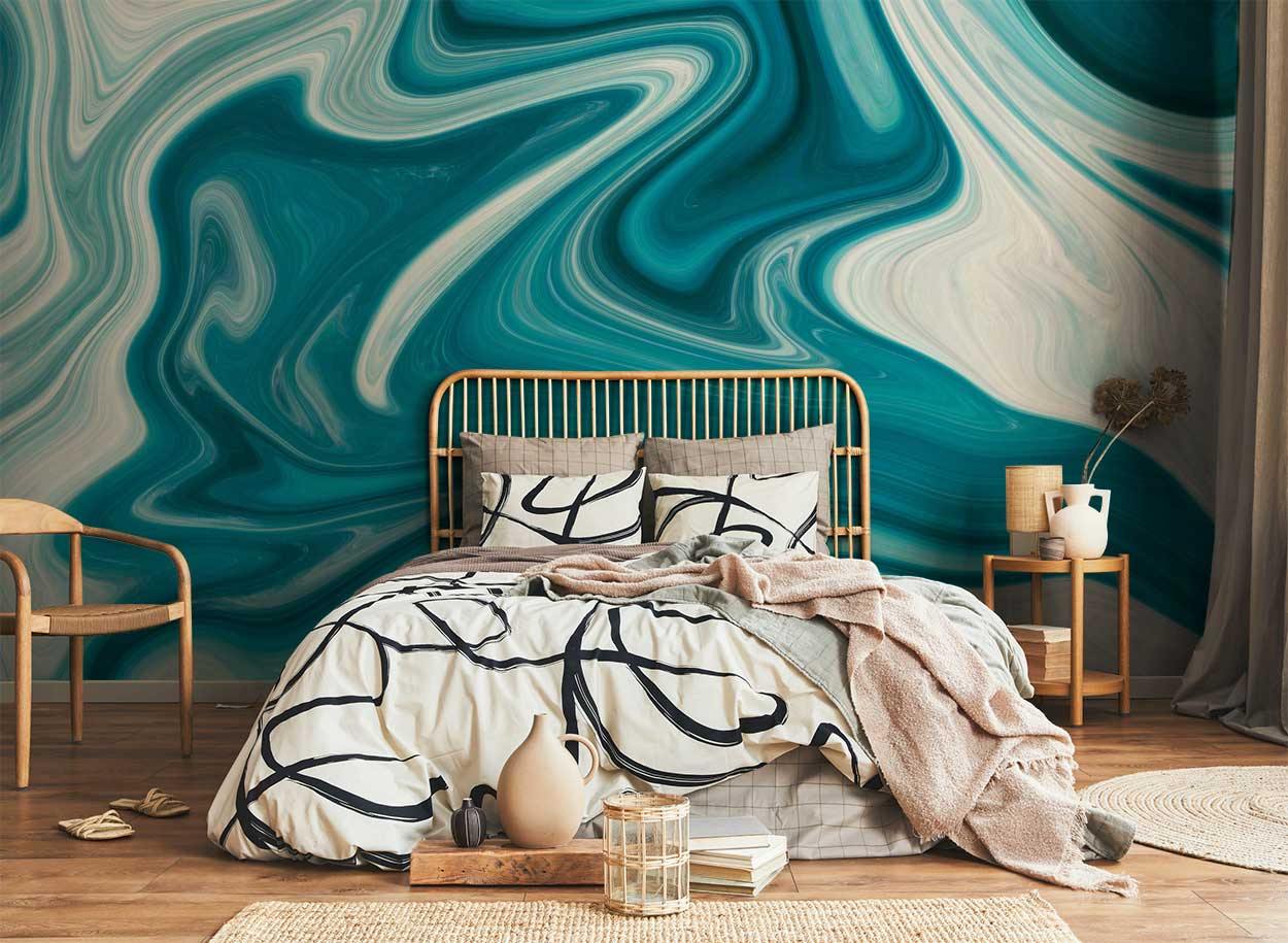 Abstract Sea of Marble Painting Mural-Wall Mural-Eazywallz