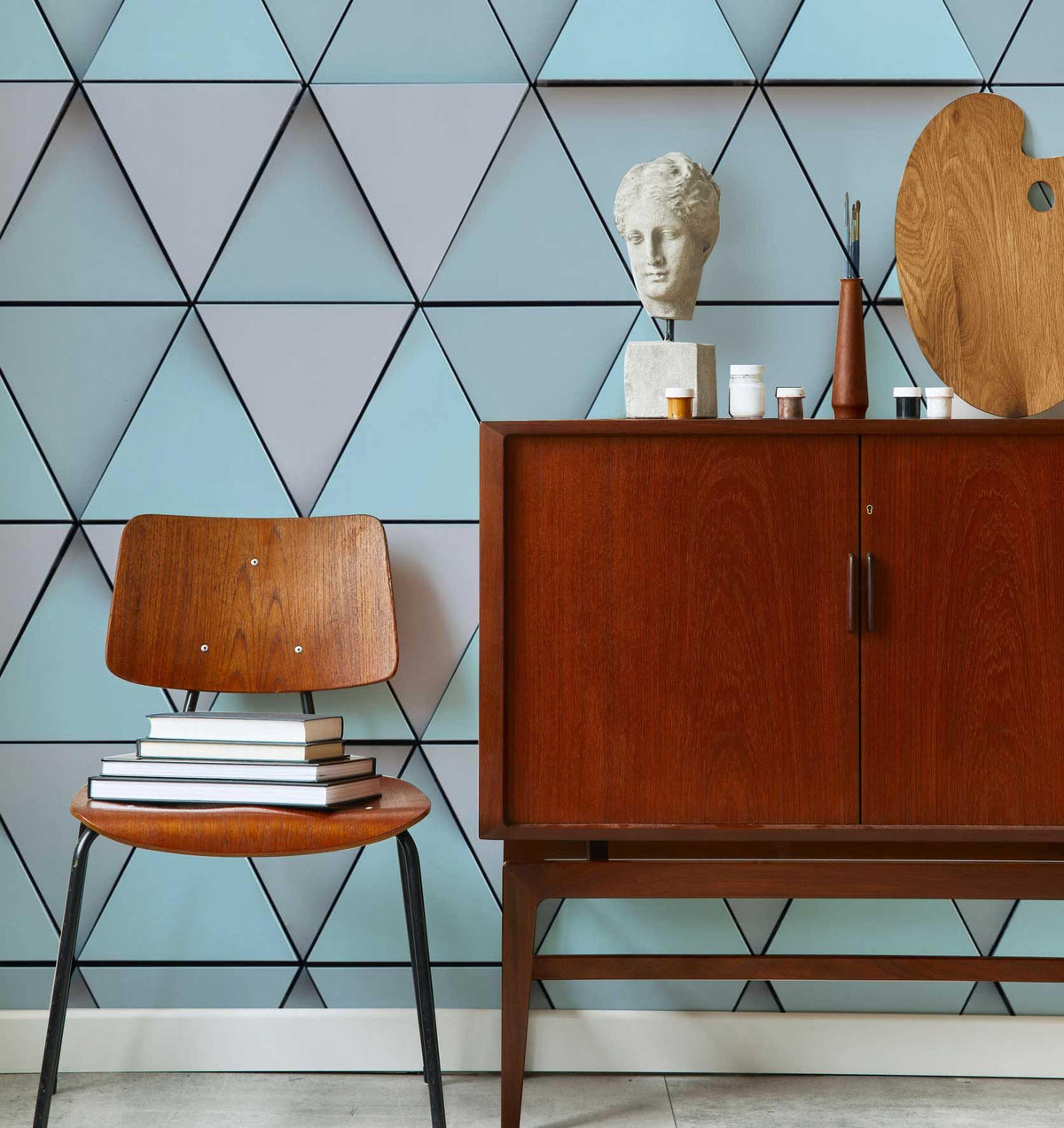 Abstract Triangle Pattern Wall Mural - Abstract Wallpaper - Eazywallz