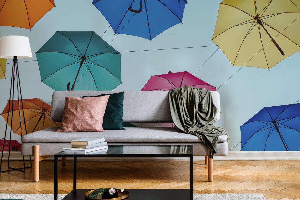 Abstract Umbrellas-Wall Mural-Eazywallz