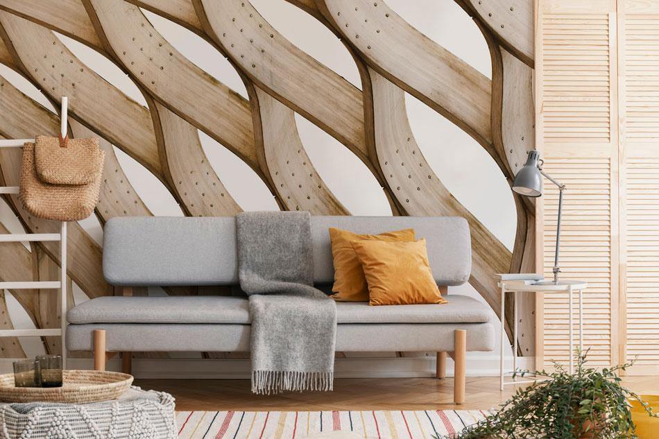 Abstract Wood Architecture Wall Mural-Wall Mural-Eazywallz