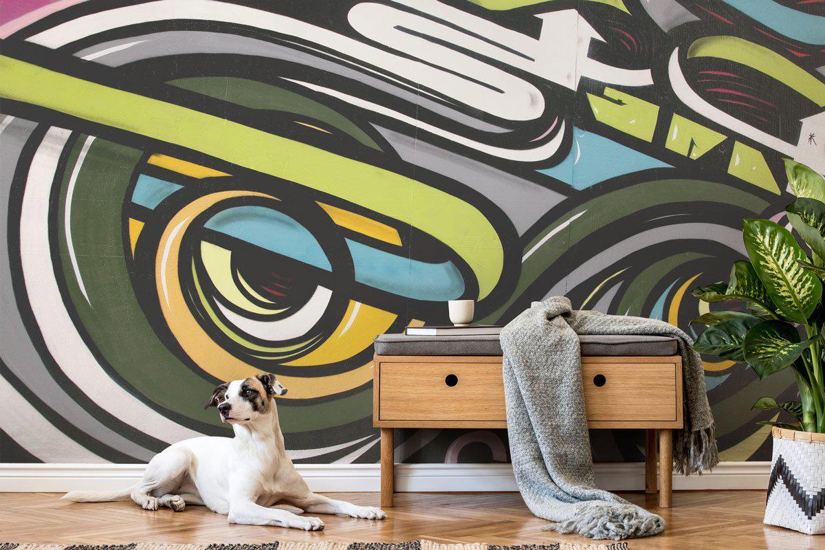 Abstract graffiti Mural-Wall Mural-Eazywallz