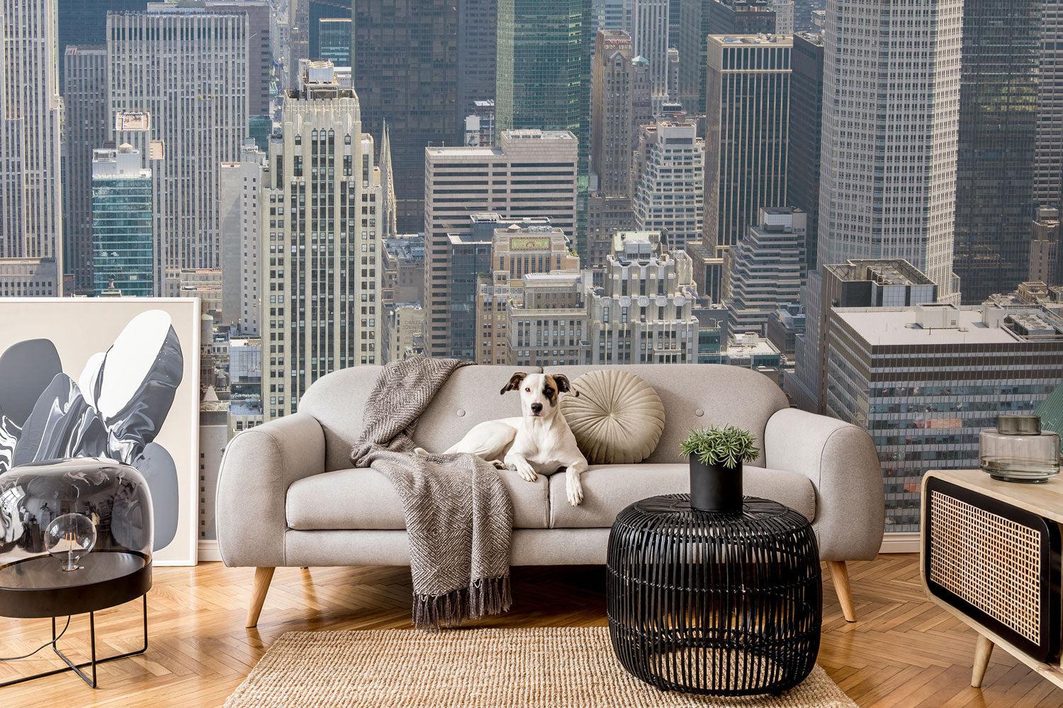 Aerial view of upper Manhattan Wall Mural-Wall Mural-Eazywallz