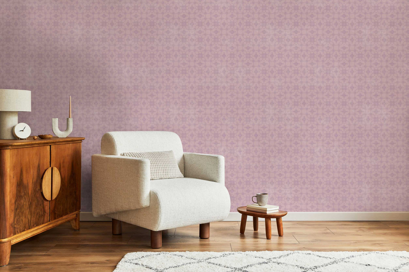 Anna Vintage Lavender Boudoir Wallpaper #418-Repeat Pattern Wallpaper-Eazywallz