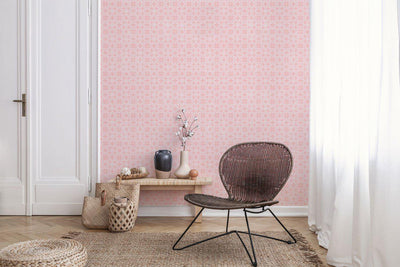 Anna Vintage Peach Boudoir Wallpaper #423-Repeat Pattern Wallpaper-Eazywallz
