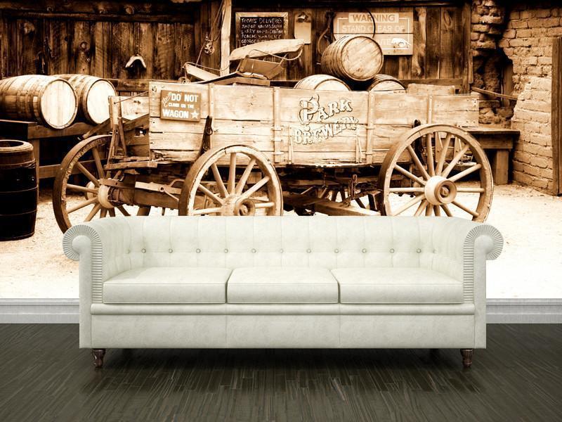 Antique american cart Wall Mural-Wall Mural-Eazywallz