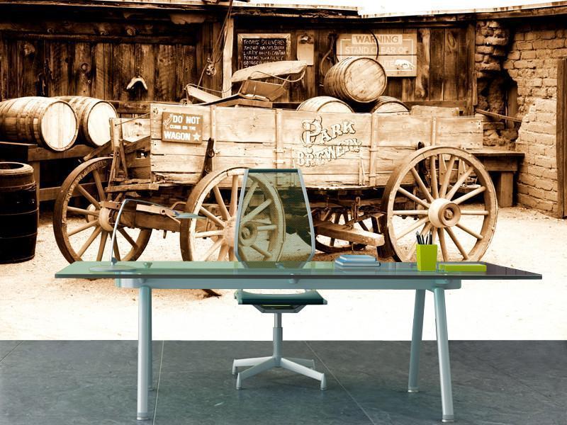 Antique american cart Wall Mural-Wall Mural-Eazywallz