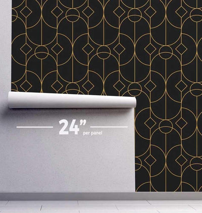 Art Deco 2 Wallpaper #032-Repeat Pattern Wallpaper-Eazywallz