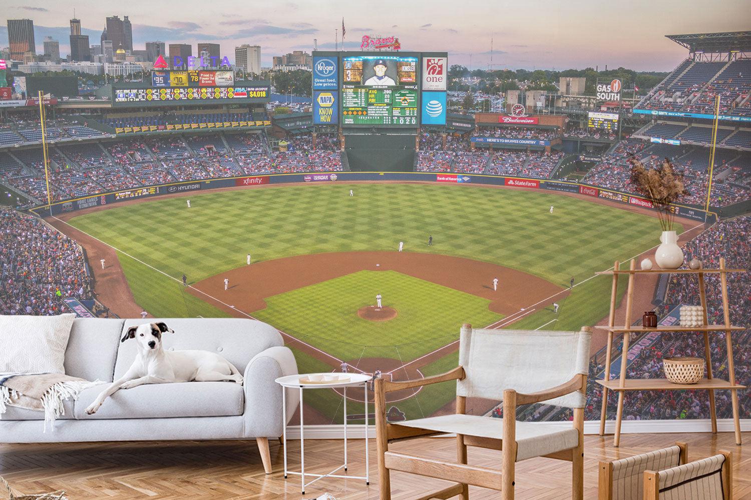 Atlanta Braves Baseball Stadium Wall Mural-Wall Mural-Eazywallz