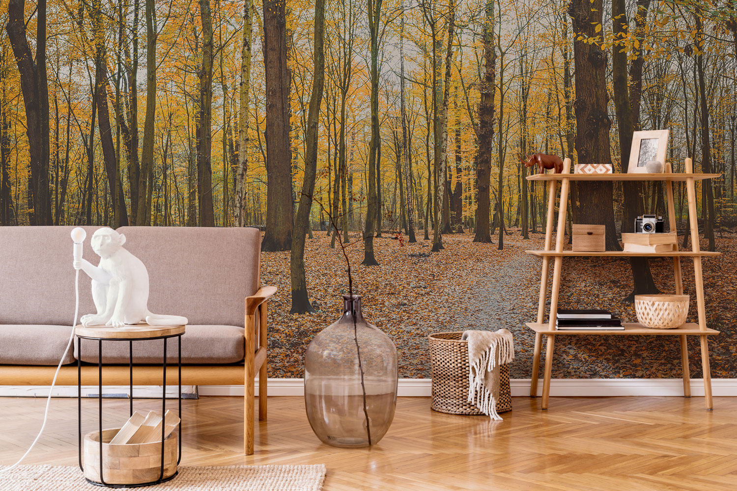 Calm Autumn Forest Wall Mural
