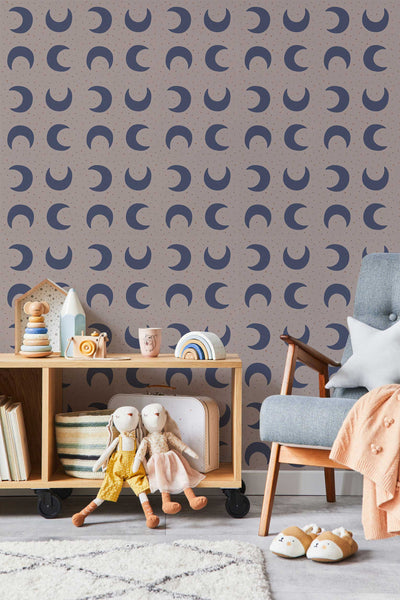 Baby Moon Wallpaper #448-Repeat Pattern Wallpaper-Eazywallz