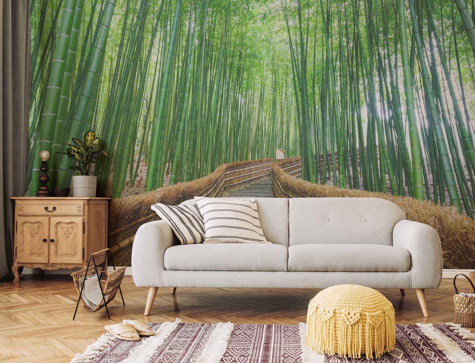 Retro Bamboo Forest 3D Murals Bamboo Wallpaper For Living Room, TV Sofa,  And Background Wall Art From Yiwuwallpaper, $16.39