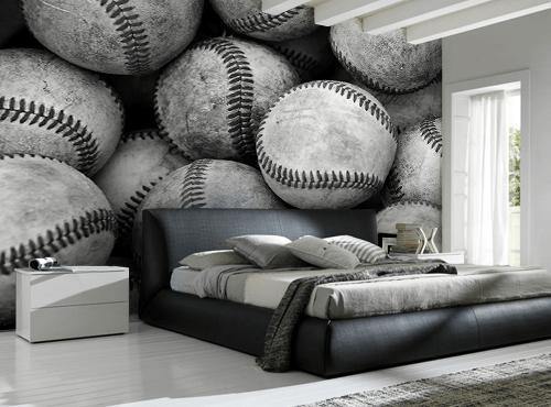 Baseball Bucket Wall Mural-Wall Mural-Eazywallz
