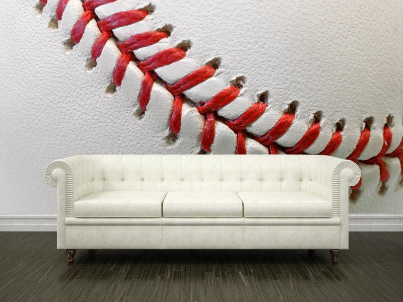 Baseball ball detail Wall Mural-Wall Mural-Eazywallz