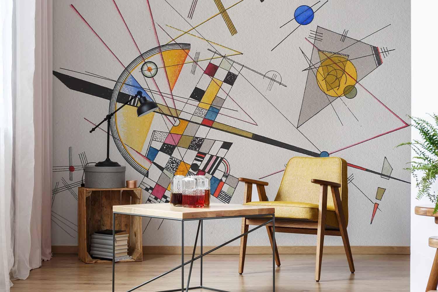 Bauhaus Delicate Tension Mural Wallpaper-Wall Mural-Eazywallz
