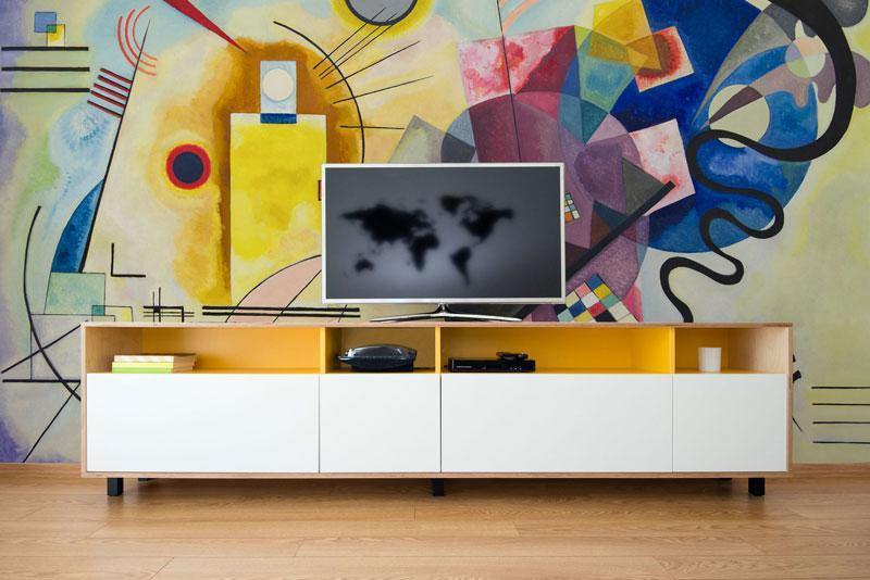 Bauhaus Yellow, Red, Blue Wallpaper Mural-Wall Mural-Eazywallz