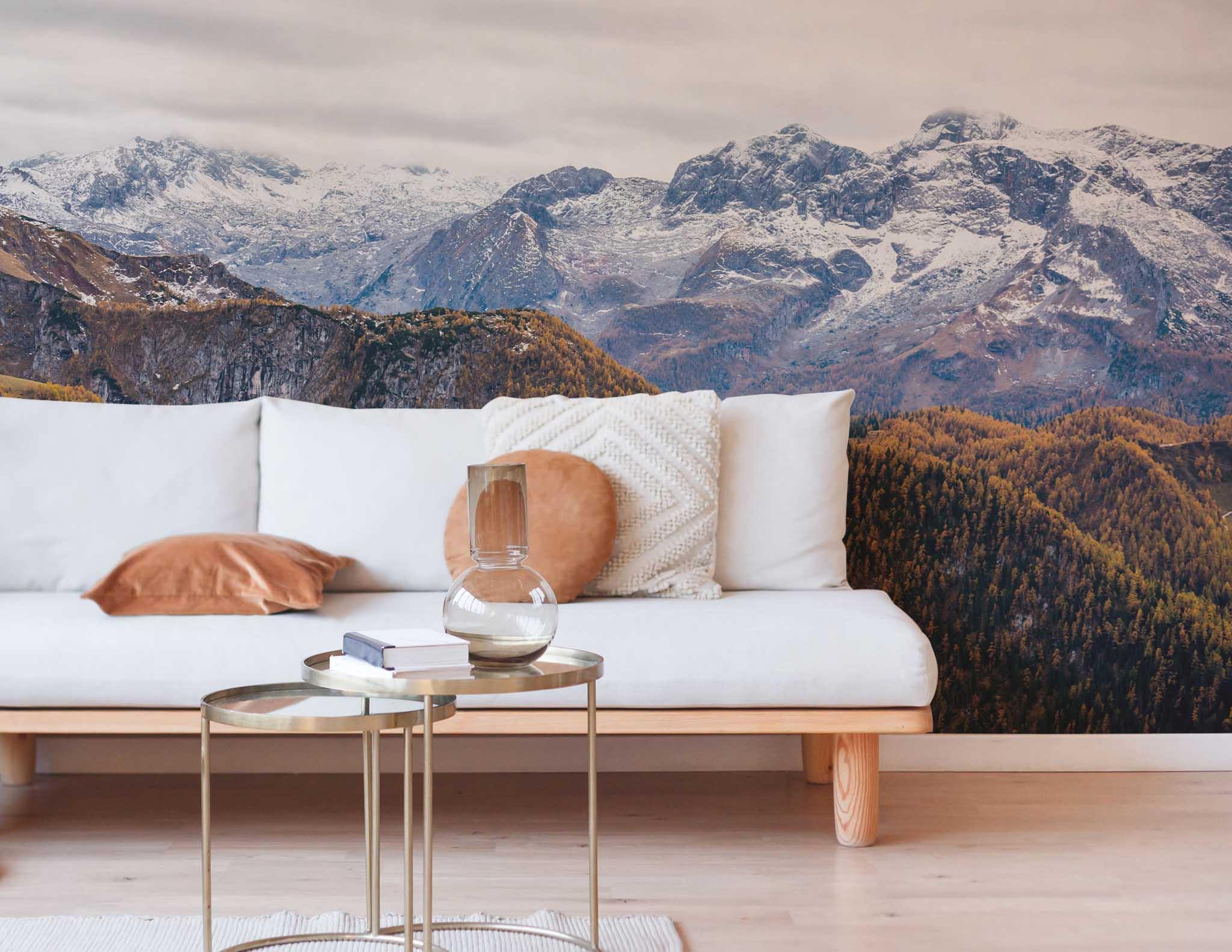 Bavarian Mountains Mural Wallpaper-Wall Mural-Eazywallz