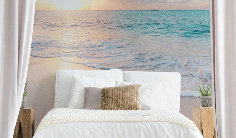 Beach Coast Sunrise Wall Mural-Wall Mural-Eazywallz