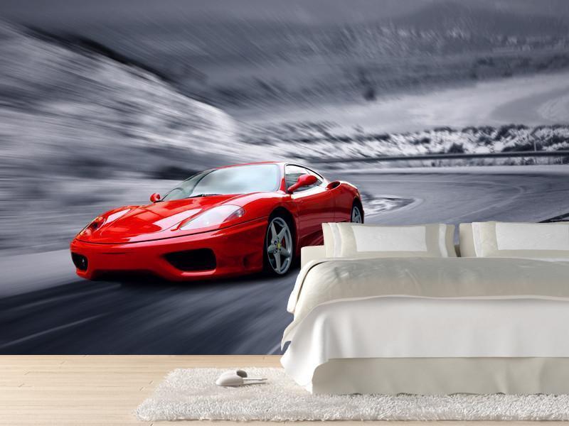 Beautiful red sportscar Wall Mural-Wall Mural-Eazywallz