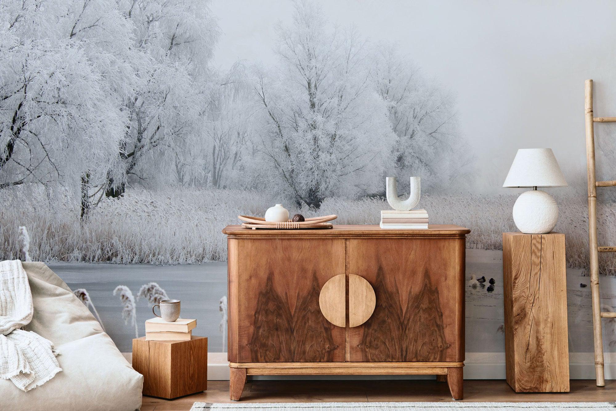 Beautiful winter landscape Wall Mural-Wall Mural-Eazywallz