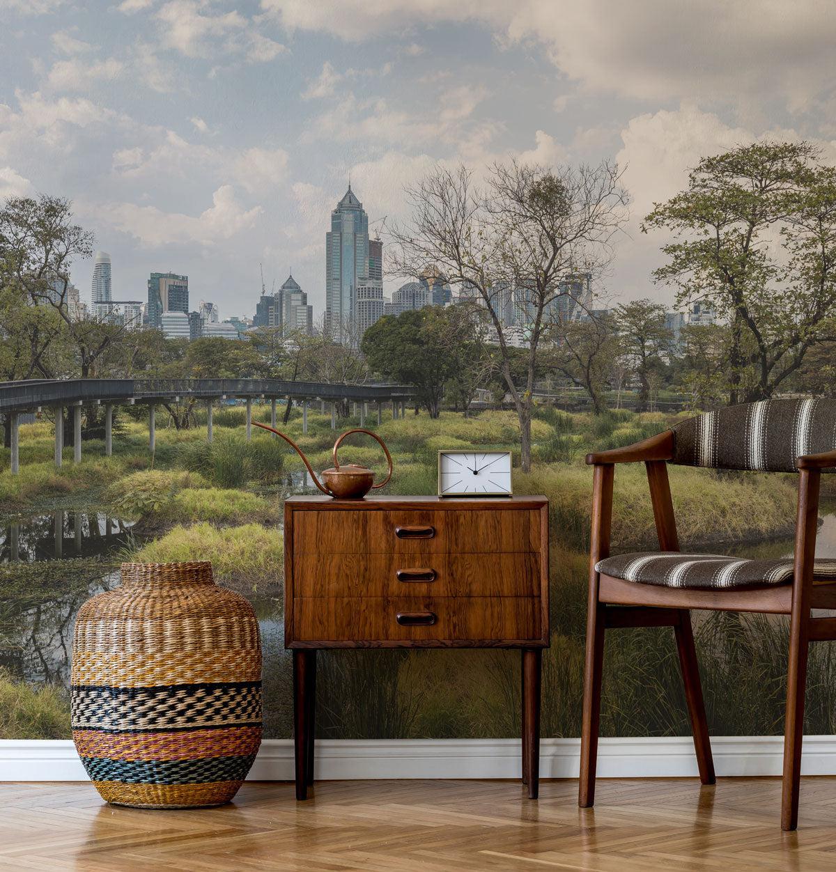 Benjakitti Forest Wall Mural-Wall Mural-Eazywallz