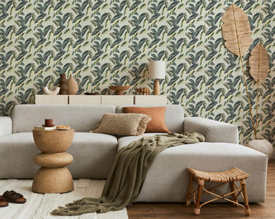 Between Leaves Wallpaper #535-Repeat Pattern Wallpaper-Eazywallz