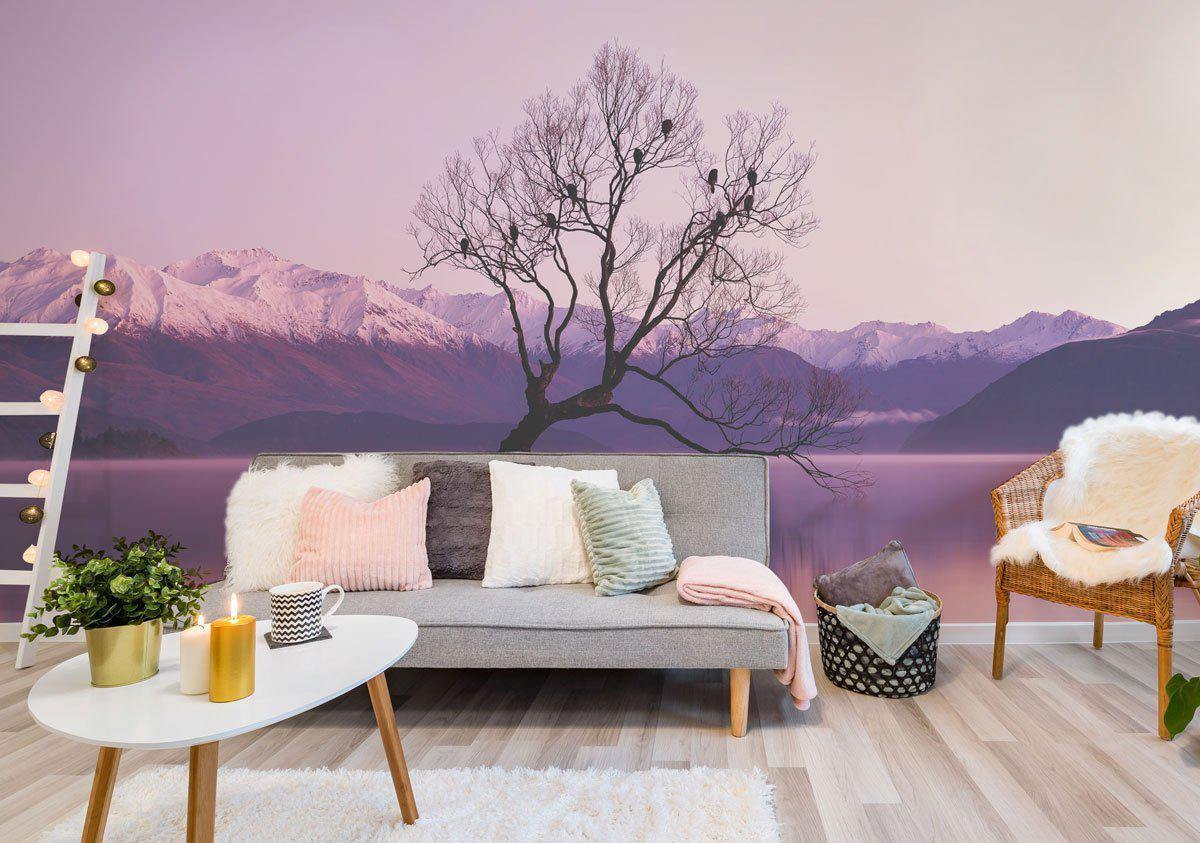 Bird Tree at Dawn Wallpaper Mural-Wall Mural-Eazywallz
