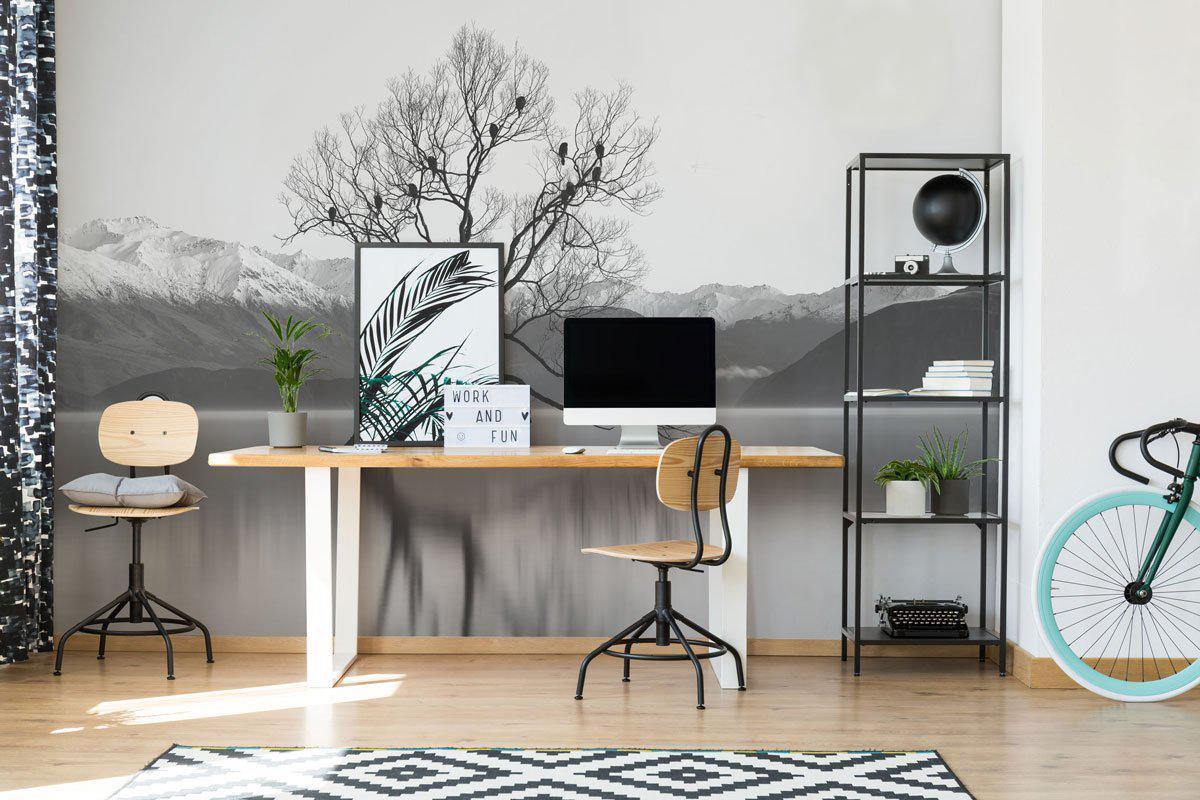 Bird Tree at Dawn Wallpaper Mural-Wall Mural-Eazywallz