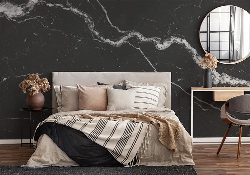 Black & White Cracked Marble Wall Mural-Wall Mural-Eazywallz