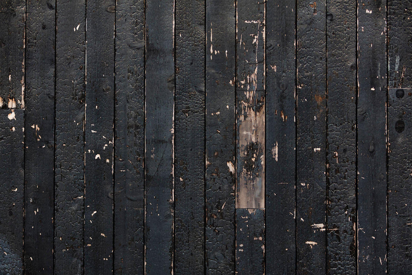 Black Wood Planks Wall Mural, Wood Texture Wallpaper