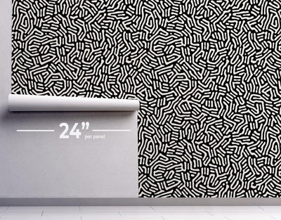 Black Woodland Wallpaper #124-Repeat Pattern Wallpaper-Eazywallz