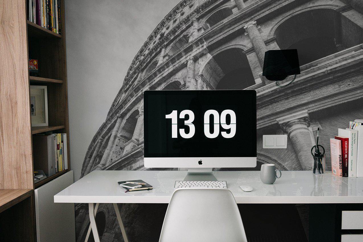 Black and White Colosseum Wall Mural-Wall Mural-Eazywallz