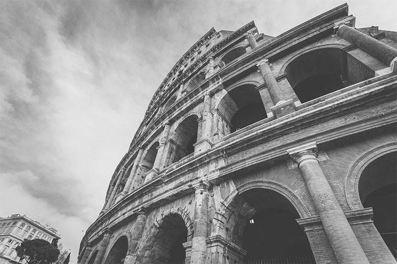 Black and White Colosseum Wall Mural-Wall Mural-Eazywallz