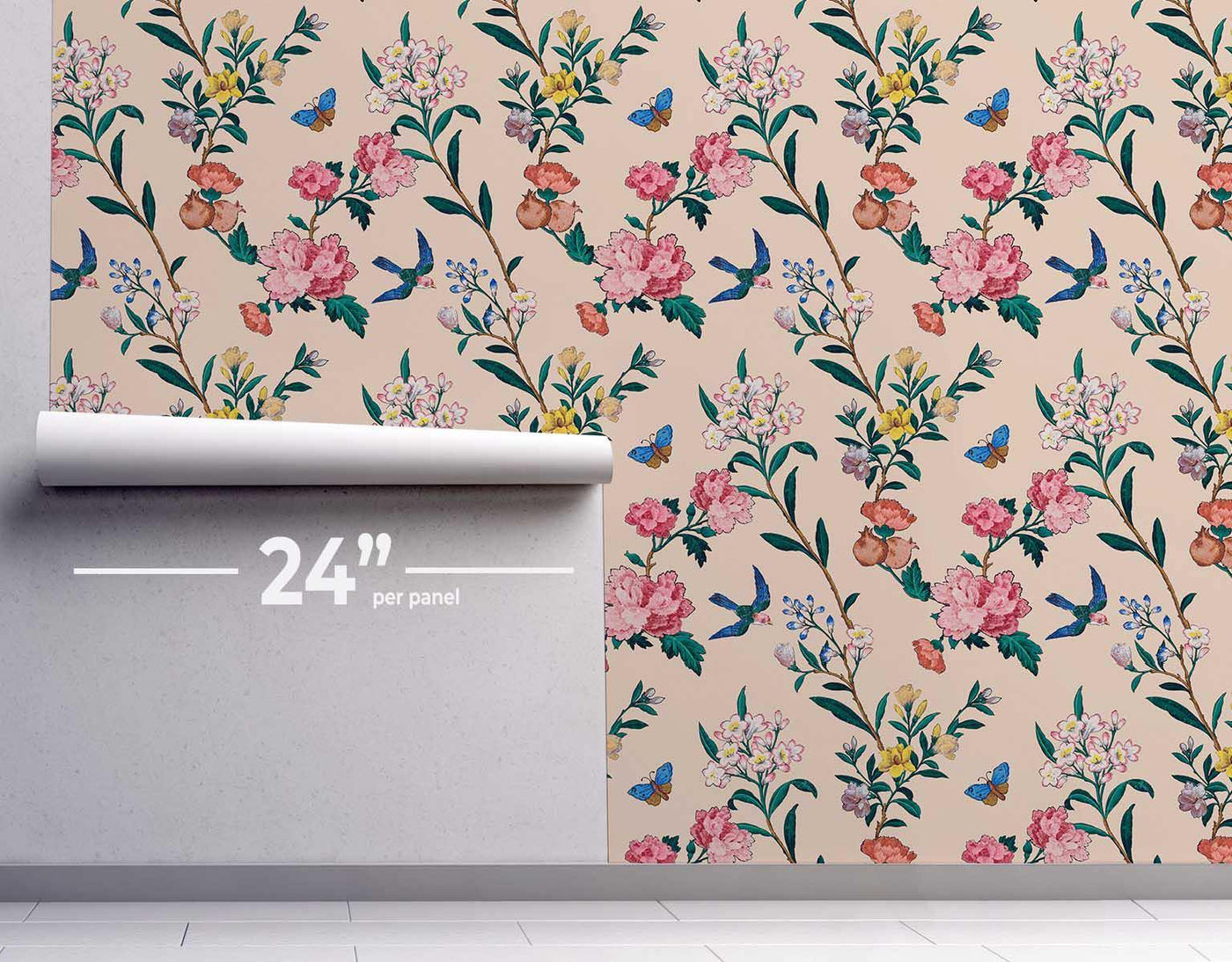 Blooming Florals Wallpaper #368-Repeat Pattern Wallpaper-Eazywallz