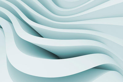 Blue Abstract Architecture Waves Mural-Wall Mural-Eazywallz