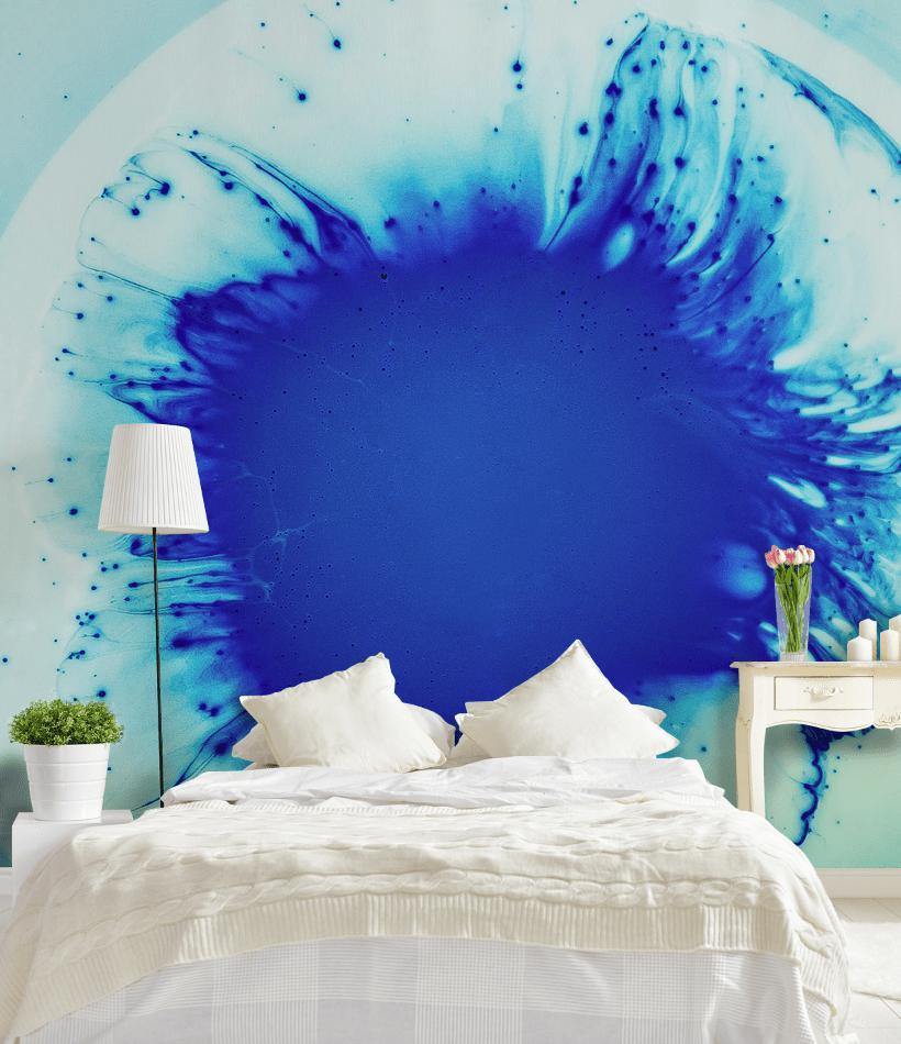 Blue Abstract Mural-Wall Mural-Eazywallz