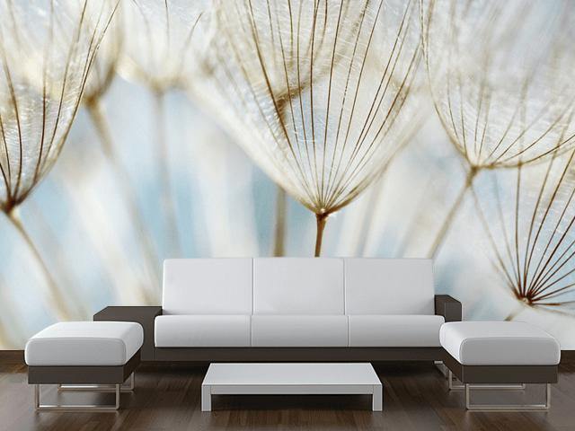 Blue Dandelion Wall Mural-Wall Mural-Eazywallz