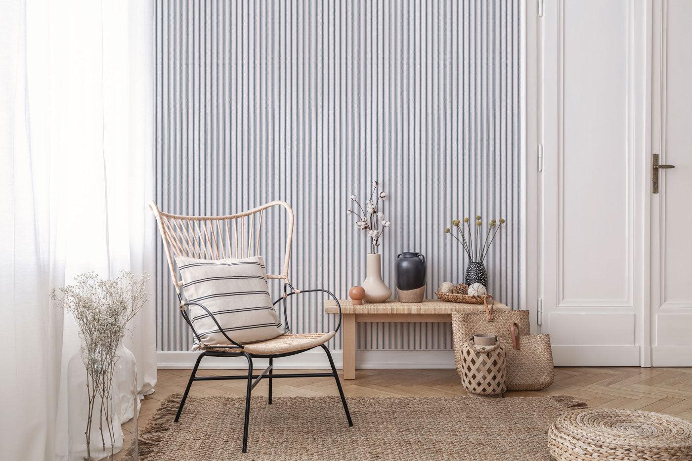 Blue Knit Stripes Wallpaper #510-Repeat Pattern Wallpaper-Eazywallz