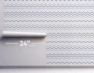 Blue Zags Wallpaper #038-Repeat Pattern Wallpaper-Eazywallz