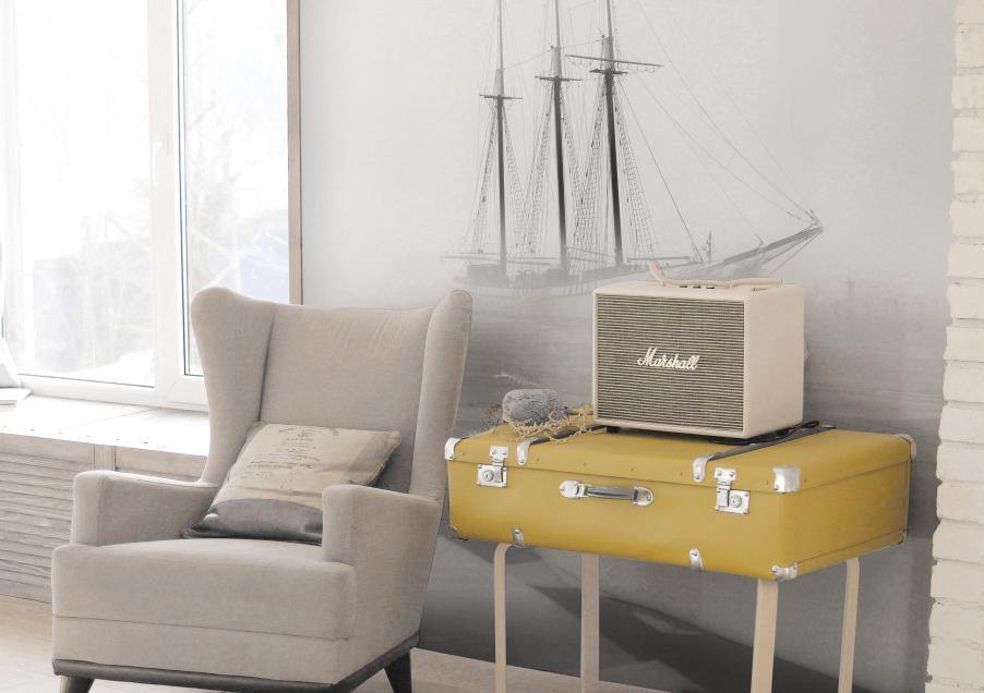 Boat in the Fog Wall Mural-Wall Mural-Eazywallz