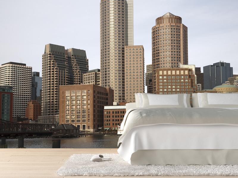 Boston skyline Wall Mural-Wall Mural-Eazywallz