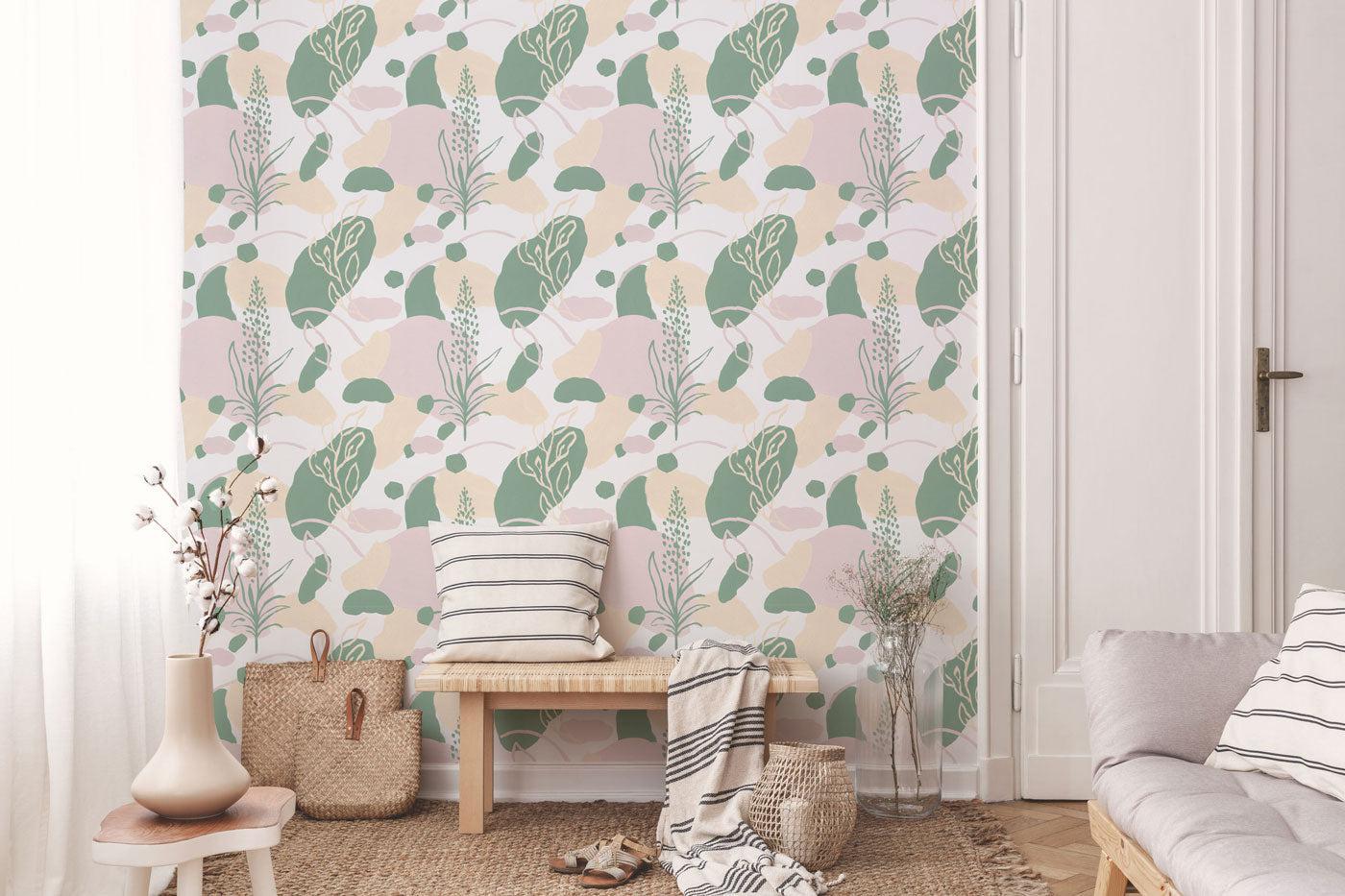 Botanical Blush Wallpaper #245-Repeat Pattern Wallpaper-Eazywallz