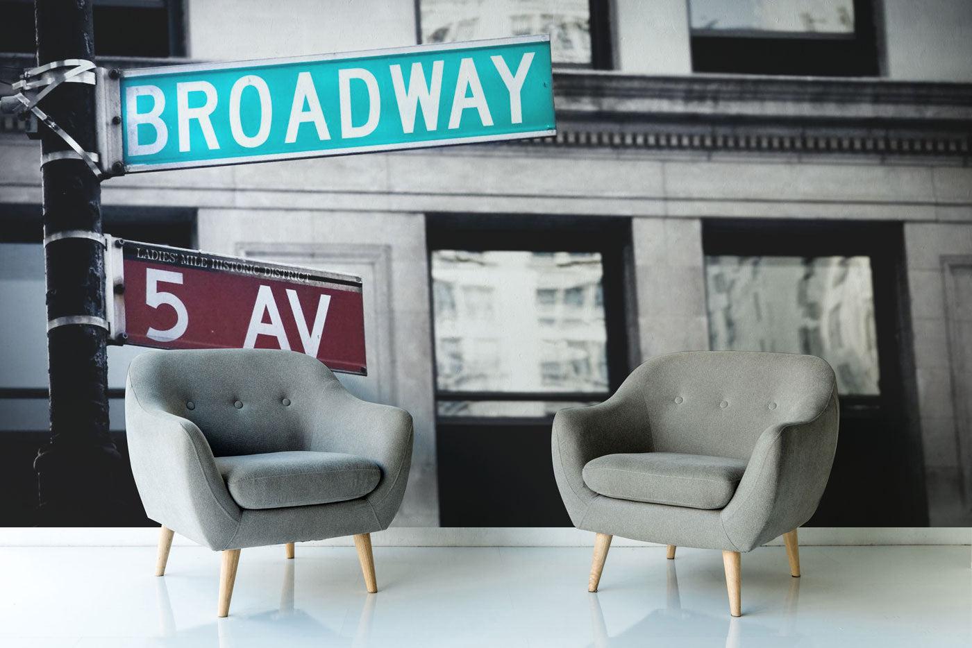 Broadway sign in New York City Wall Mural-Wall Mural-Eazywallz
