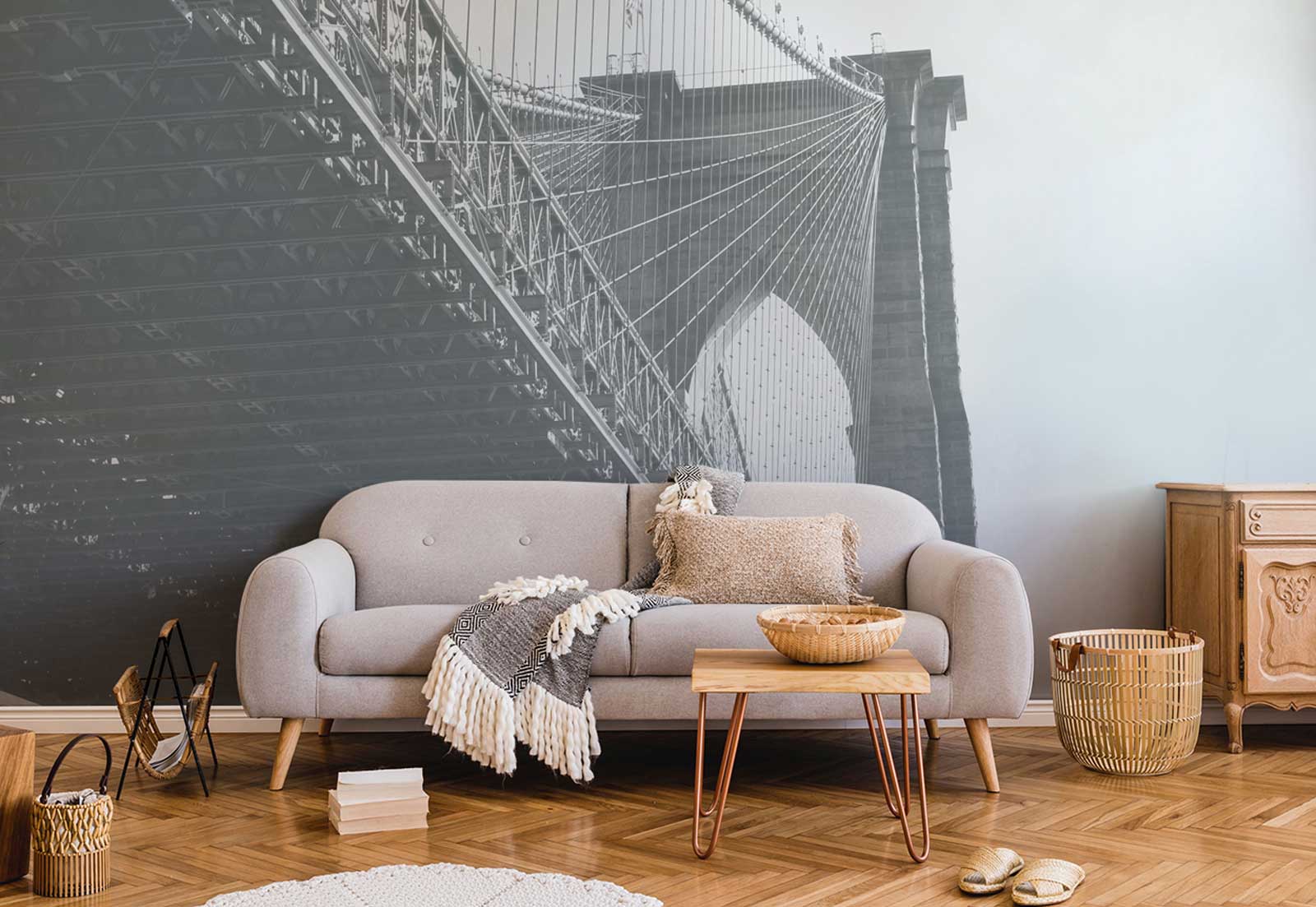Brooklyn Bridge Design Wall Mural-Wall Mural-Eazywallz