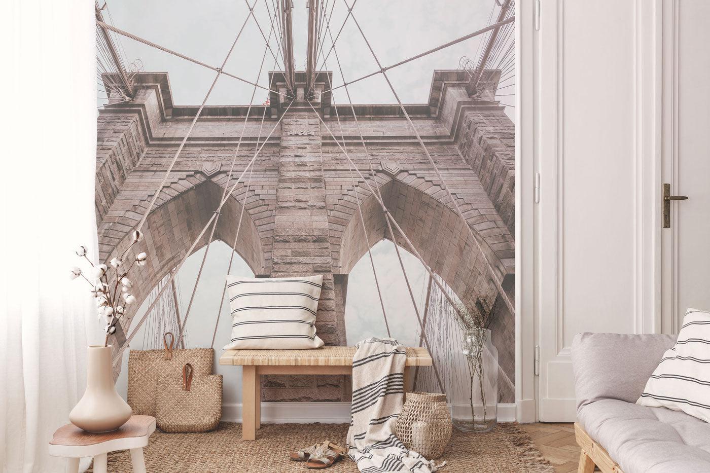 Brooklyn Bridge Detail Wall Mural-Wall Mural-Eazywallz