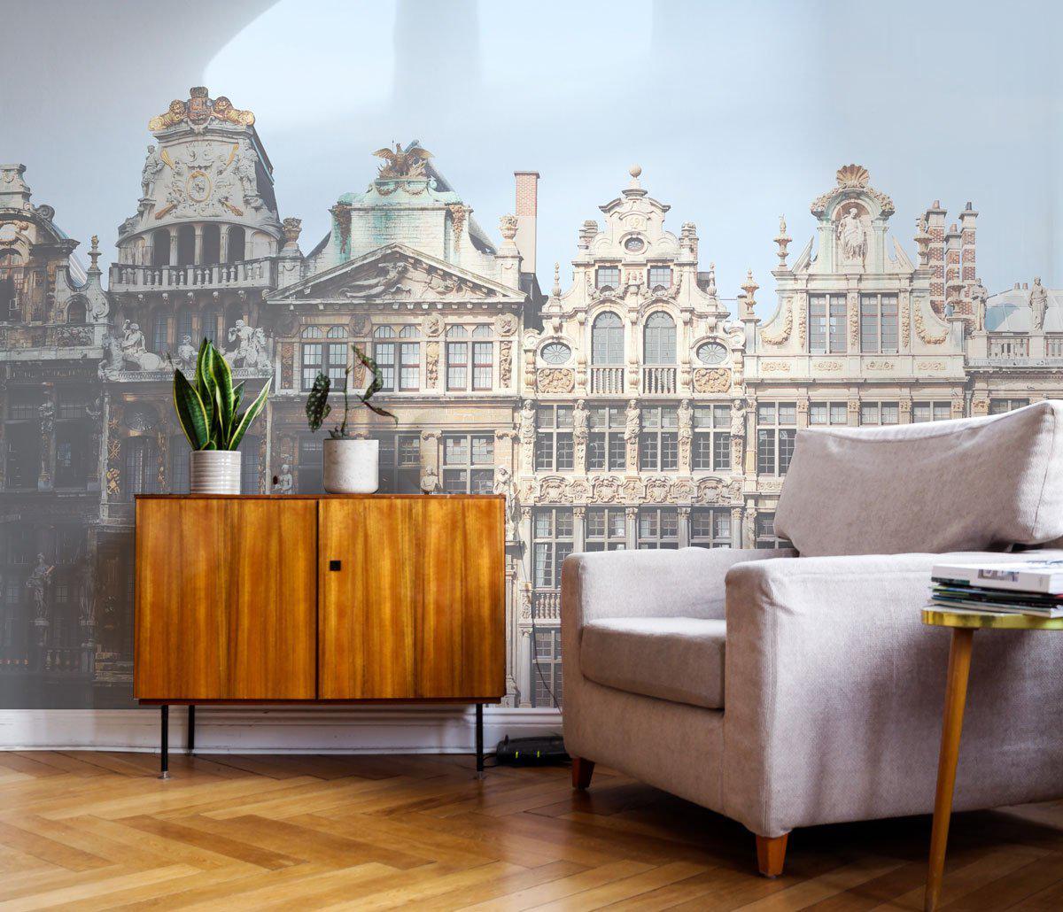 Brussels Architectural Wall Mural-Wall Mural-Eazywallz