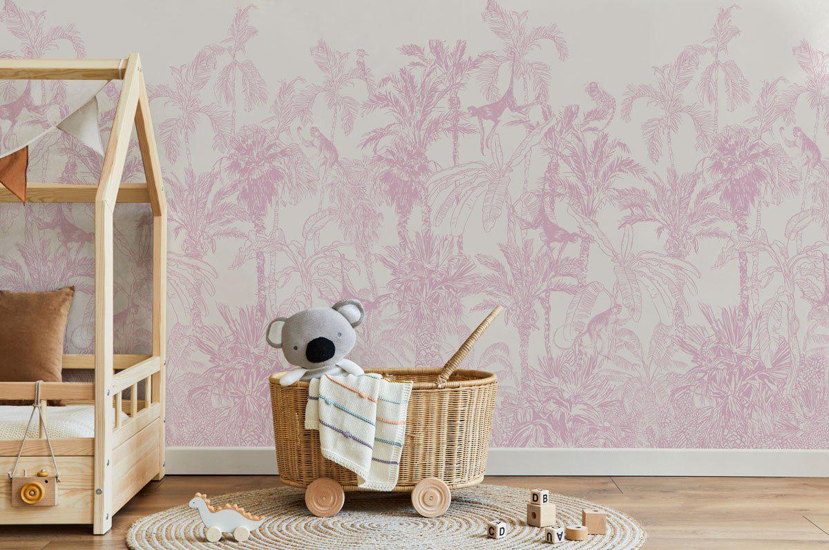 Bubble Gum Jungle Toile Wall Mural-Wall Mural-Eazywallz