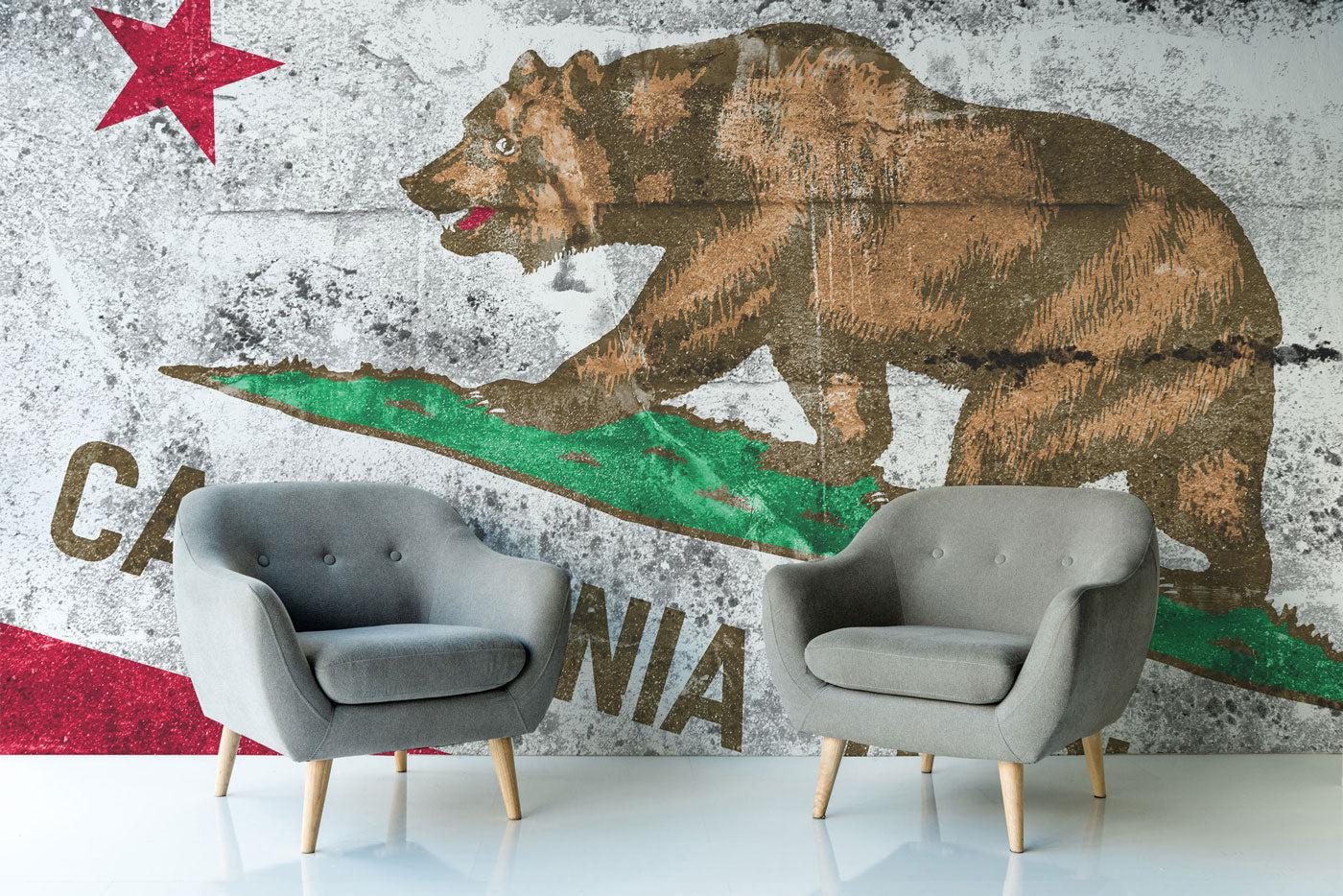 California Republic Graffiti Wall Mural-Wall Mural-Eazywallz