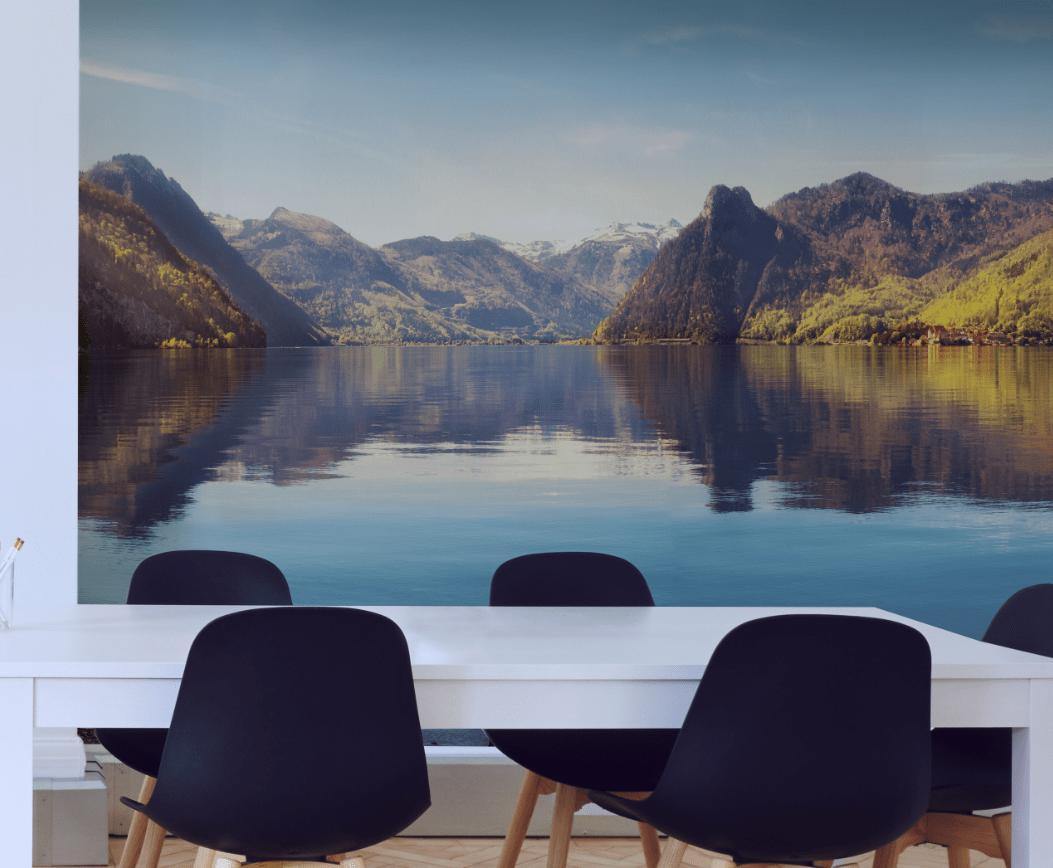 Calm Mountain & Lake Wall Mural-Wall Mural-Eazywallz