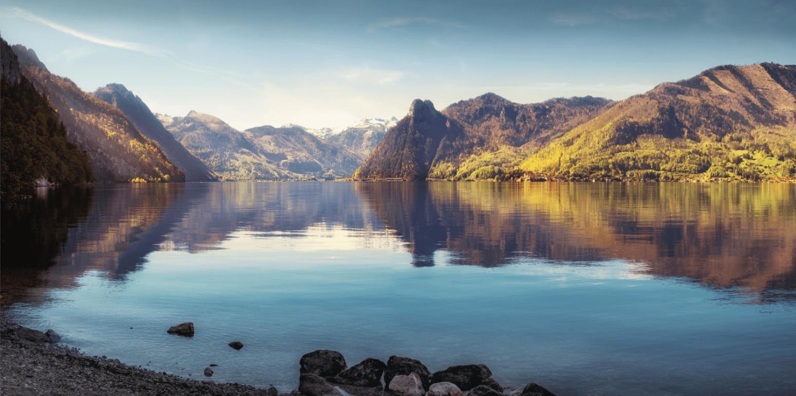 Calm Mountain & Lake Wall Mural-Wall Mural-Eazywallz