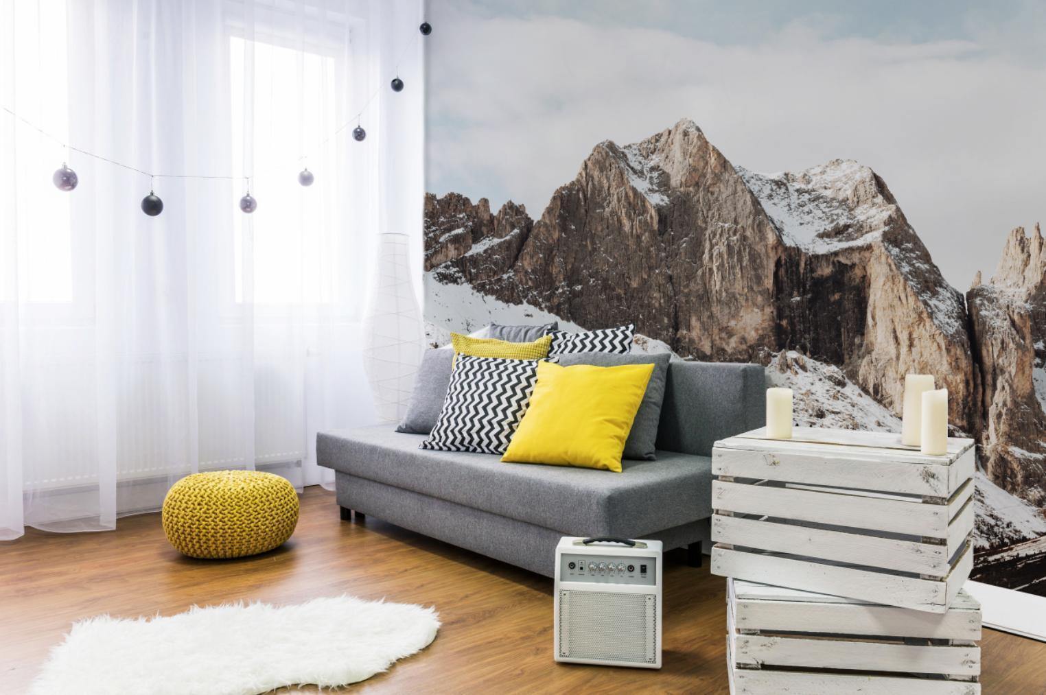 Canazei Mountains Wall Mural-Wall Mural-Eazywallz